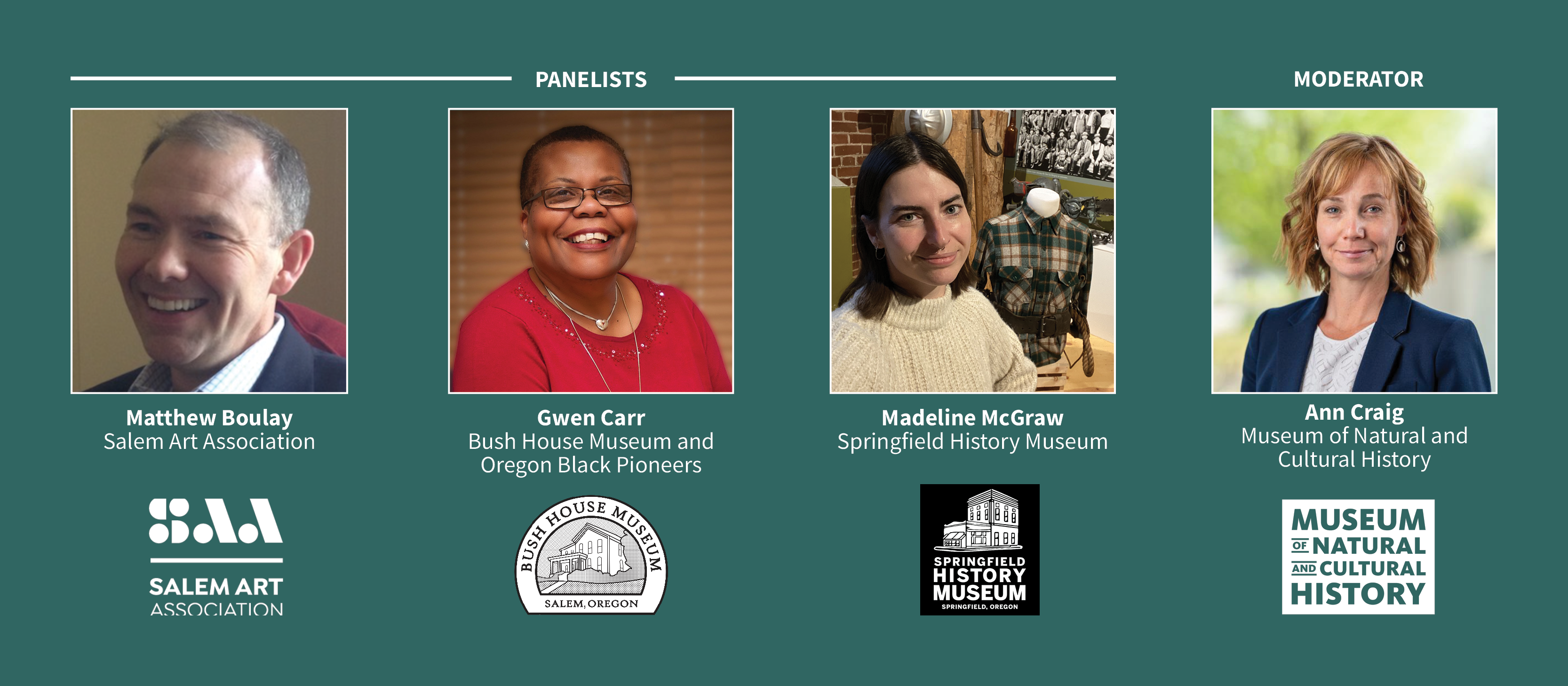 Photos, names, and organizations of panelists