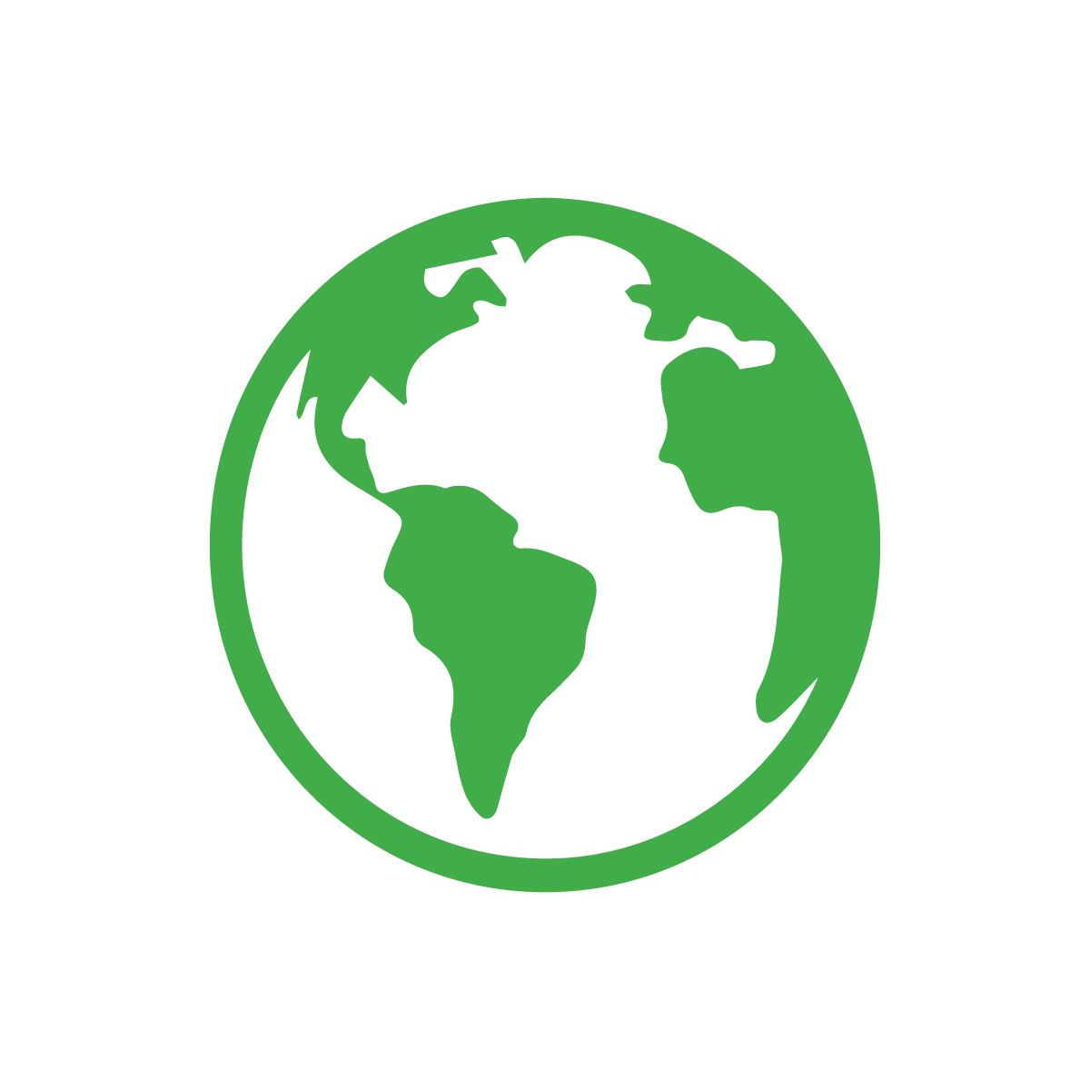 A green line drawing of planet Earth