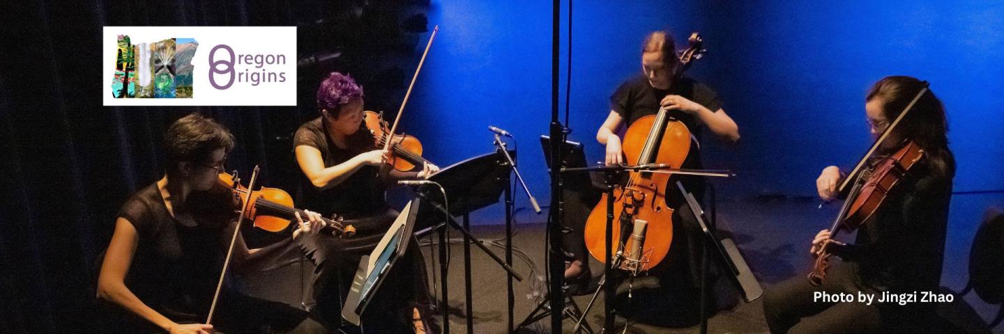 String quartet Oregon Origins Project II Photo by Jingzi Jao