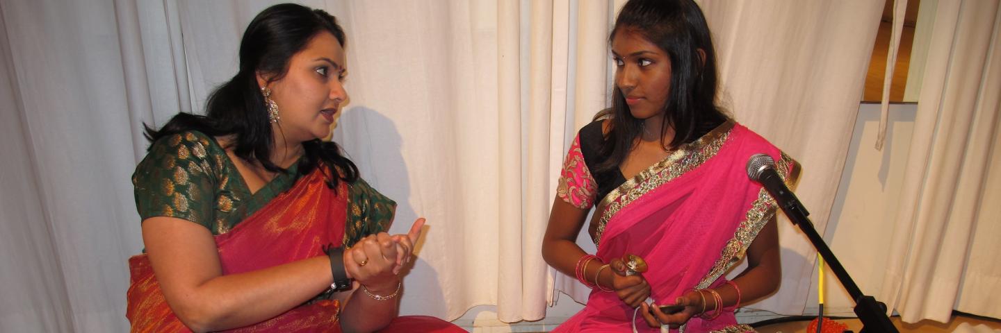 Anita Menon teaching her apprentice