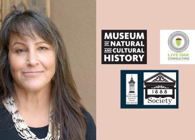 Deana Dartt and the logos from the museum, the Shelton McMurphy Johnson House, and Live Oak Consulting