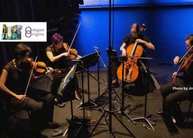 String quartet Oregon Origins Project II Photo by Jingzi Jao