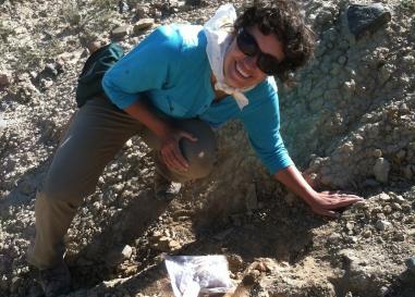 Paleontologist Win McLaughlin conducting field research in Kyrgyzstan
