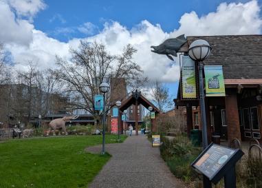 Museum entrance on a sunny day