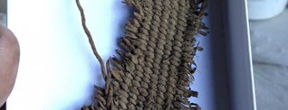 Basketry fragment from Cave 5 2014