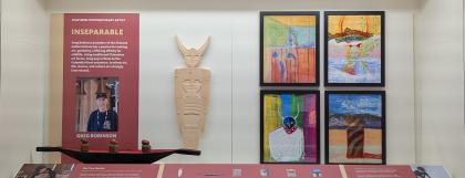 Display of artwork by Greg Robinson