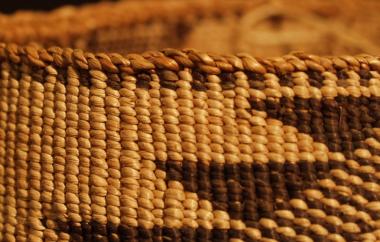 Basket with Arrowhead Design Detail