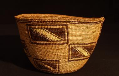 Basketry Hat with Lake Motif
