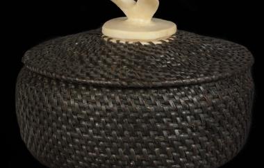 Coiled Baleen Basket by Nicholas Makalik
