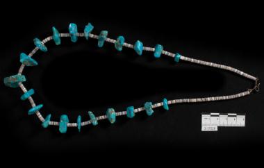 Turquoise and Heishi Shell Necklace