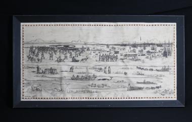 Caribou skin drawing