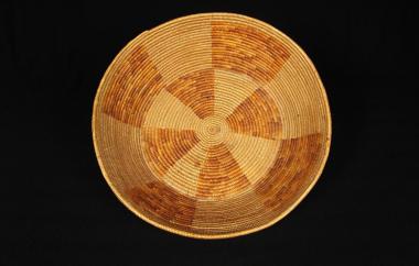 Basket made with sumac and deer grass from above