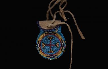 Beaded pouch (side one)