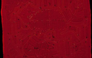 Mola with cat with collar and bell, catching bird. (interior)