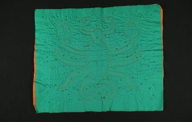 Reverse of mola with sea creatures