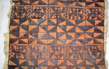 Brown design tapa cloth