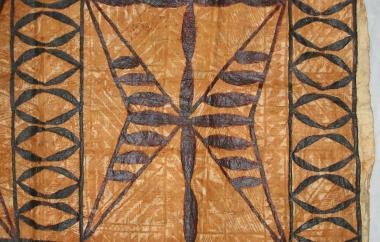 Tapa cloth from American Samoa, detail