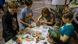 Children enjoying STEM activity